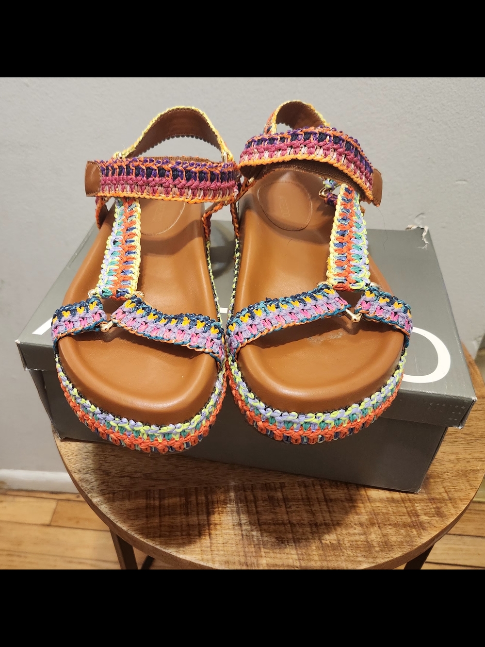 Arezzo Multicolor Woven Sandals for Women - Picture 3 of 4